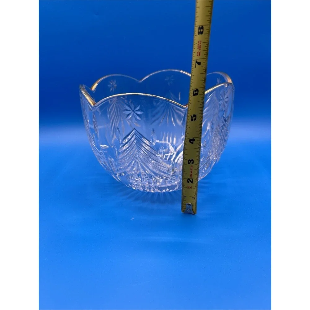 Mikasa Crystal Christmas Tree Bowl 8
